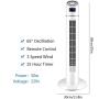 LILIANG- - Evaporative Coolers Quiet Tower Fan with Remote Control, 3 Wind Modes, Oscillating, 15 Hour Timer with Auto Turn Off, Ideal for Home and Office, White (Size : 89cm) (Size : 89cm) BMZDLFJ-1