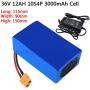 Jieoto 36V E-Bike Battery 10.4AH 12AH 10S4P Lithium-ion Ebike Battery Pack Customizable High-Ampere BMS Board Battery Fit for 100W 200W 250W 350W 500W Motor with 42V 2A Charger