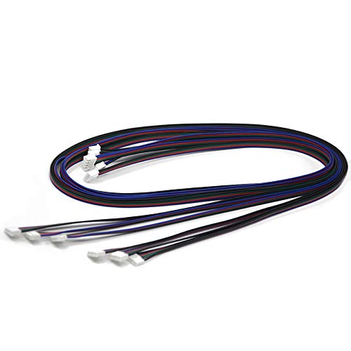 Iverntech 6pcs 1M XH2.54 4 pin to 6 pin Terminal Stepper Motor Cables for 3D Printer Nema 17 Stepper Motor