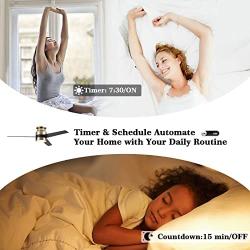 52 inch Low Profile Ceiling Fan with Light, Smart Ceiling Fan with Light Work With Alexa/Google Home/Siri|Reversible Motor|Schedule| Needs Neutral Wire, No Hub Required