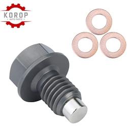 Oil Drain Plug (M12 x 1.75MM) Made of 7075 Aluminum with Neodymium Magnet Fits for Chevy GMC Jeep Buick Cadillac Lincoln Ford Mazda Mercury And More Vehicles