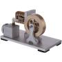 Teerwere Stirling Engine Motor Metal Single Cylinder Flame Licker Engine Vacuum Stirling Engine Model Toy with Double Bearing Support (Color : Gold, Size : One Size)