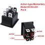 TWTADE Momentary Polarity Reverse Switch DC 12V 10A Motor Control 6 Pin 3 Position (ON)-Off-(ON) AC 110V-220V Black Boat Rocker Toggle Switch with Solid Shell Installed H-012-KCD2-223-JT-DJ