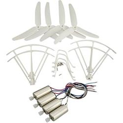 Upgraded Spare Parts Replacement for Syma X5UW X5UC RC Quadcopter Helicopter Copter Toy Motor Three-Blade 3 Blades Propellers Propeller Protectors Blades Frame Landing Skid Included Screws Set (White)