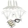Upgraded Spare Parts Replacement for Syma X5UW X5UC RC Quadcopter Helicopter Copter Toy Motor Three-Blade 3 Blades Propellers Propeller Protectors Blades Frame Landing Skid Included Screws Set (White)
