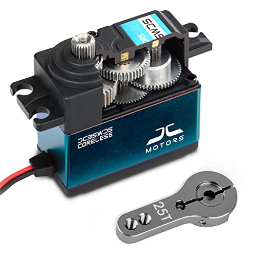 DC Motors DC35wDS High Torque RC Servo Motor w Full Metal Gears 486lbs 35Kg Control Angle 180 Waterproof Rustproof Aluminum Coreless Steering Servo