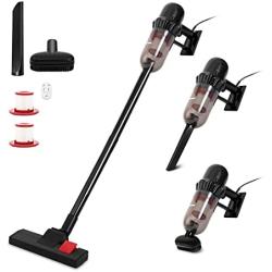 EFSHREE Corded Stick Vacuum Cleaner, Handheld Vacuums 17KPA Powerful Suction 600W Motor Vacumecleaner, Lightweight Vacuum Cleaners Pet Hair Floor & Carpet (Black)