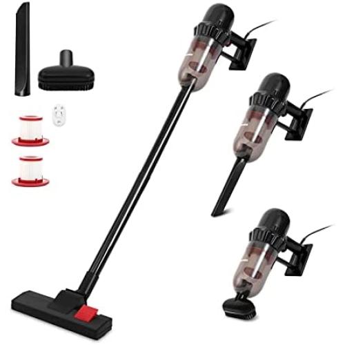 EFSHREE Corded Stick Vacuum Cleaner, Handheld Vacuums 17KPA Powerful Suction 600W Motor Vacumecleaner, Lightweight Vacuum Cleaners Pet Hair Floor & Carpet (Black)