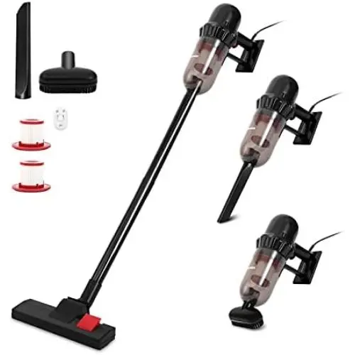 EFSHREE Corded Stick Vacuum Cleaner, Handheld Vacuums 17KPA Powerful Suction 600W Motor Vacumecleaner, Lightweight Vacuum Cleaners Pet Hair Floor & Carpet (Black)