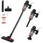 EFSHREE Corded Stick Vacuum Cleaner, Handheld Vacuums 17KPA Powerful Suction 600W Motor Vacumecleaner, Lightweight Vacuum Cleaners Pet Hair Floor & Carpet (Black)
