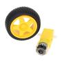 Fielect 2Pcs DC Electric Motor 3-6V TT Motor with Tire Gear Motor Dual Shaft for Arduino Smart Car Robot Toys Cars (I Shape)