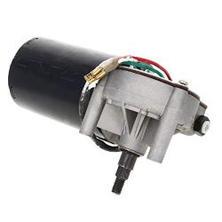 Fielect DC 24V 52RPM Reversible Worm Geared Motor High Torque Electric Gear Motor Turbine Worm Gear Box Reduction Motor, Left Threaded Shaft GW70105