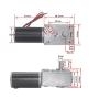 ViaGasaFamido Worm Gear Motor, DC High Torque Motor, Metal Reduction Gearbox Motor Reversible Electric Turbo Speed Reduction Motor with Ball Bearing 24V 8mm Shaft(100RPM)