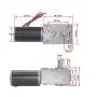 ViaGasaFamido Worm Gear Motor, DC High Torque Motor, Metal Reduction Gearbox Motor Reversible Electric Turbo Speed Reduction Motor with Ball Bearing 24V 8mm Shaft(100RPM)