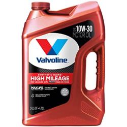 Valvoline High Mileage with MaxLife Technology SAE 10W-30 Synthetic Blend Motor Oil 5 QT (Packaging May Vary)