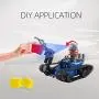 Robot Chassis Smart Robot Car Chassis Kit Aluminum Alloy Tank Chassis with 2WD Motors for Arduino/Raspberry Pi DIY Remote Control Robot Car Toys