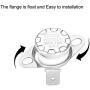 uxcell KSD301 Thermostat 165°C/329°F 10A Normally Closed N.C Adjust Snap Disc Temperature Switch for Microwave,Oven,Coffee Maker 5pcs