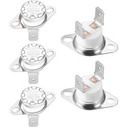 uxcell KSD301 Thermostat 130°C/266°F 10A Normally Closed N.C Adjust Snap Disc Temperature Switch for Microwave Oven Coffee Maker 5pcs