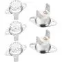 uxcell KSD301 Thermostat 130°C/266°F 10A Normally Closed N.C Adjust Snap Disc Temperature Switch for Microwave Oven Coffee Maker 5pcs