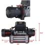 OPENROAD 10000Lbs 12 Volts Electric Winch, Winch for Truck/4×4/Jeep, 10000Lbs/4535kg Electric Winch Kit, with 26m/85ft Winch Cable, Towing Off-Road Electric Winch Recovery kit (10000Lbs Black)