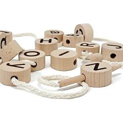 Play I Do Alphabet Lacing Beads for Toddlers - Lacing Toy to Develop Fine Motor Skills and Teach ABC