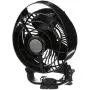 Caframo Bora. 12V Marine Fan. Direct Wire, Low Draw, 5000 Hour Motor Life. Black, 6.5” x 3.0” x 9.5”