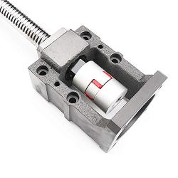 Mssoomm Nema 34 Stepper Motor Steel Mounting Bracket and BK15 Ball Screw Fixed End Supports Bearing Mount for 86mm Nema 34 Motor and 20mm CNC Ball Screw Ballscrew Kit SFU2005 SFU2010 2020 2040