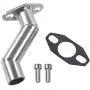 UAUS 32-40mm Silver Short Offset Intake Manifold Carburetor W/Gasket For 49cc 60cc 66cc 80cc Motorized Bicycle Bike