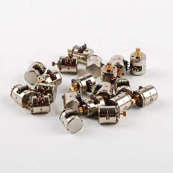 BAENRCY 20 pcs 3-5v Dc 2 Phase 4 Wire Dia 8mm Dc Stepper Motor Micro Stepping Motor for Digital Products Camera Size 8x9.5mm