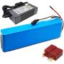 Wnicek 36V 7.8Ah 10S 3P E-Bike Lithium Battery Waterproof PVC Battery Pack Used for Motors Within 750W for Electric Scooters Electric Bicycles Electric Tools with BMS + Charger