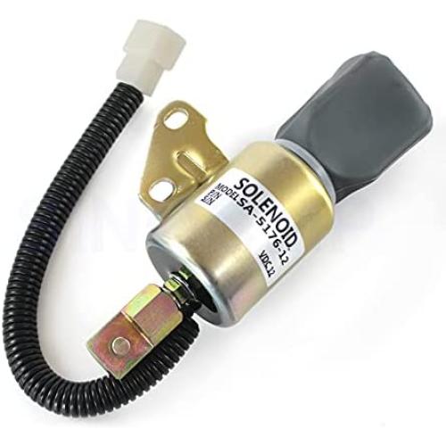 1756ES-12SUC5B1S5 SA-5176-12 12V Fuel Shut Off Valve - SINOCMP SA-5176-12 Stop Solenoid For Kubota Fuel Shutdown Solenoid Parts, 3 Month Warranty