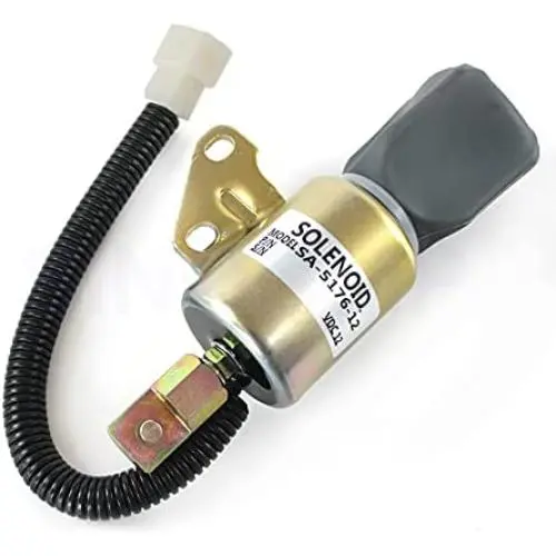 Vanne d'arrêt de carburant 12V SA-5176-12 pour Kubota - SINOCMP 1756ES-12SUC5B1S5, Valve Solénoïde d'arrêt de carburant avec garantie 3 mois.