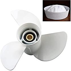 VN 13 12x15-K Boat Motor Aluminum Propeller - Replaces 6E5-45947-00-EL Compatible with Yamaha 60HP 70HP 75HP 80HP 85HP 90HP 115HP 130HP 15 Tooth-RH Outboard Propeller-Boat
