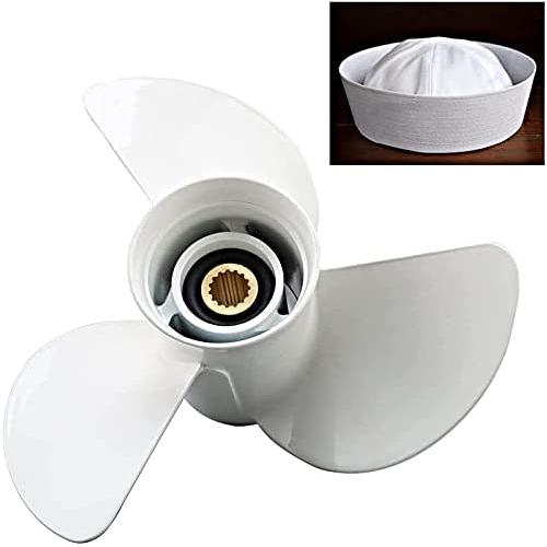 VN 13 12x15-K Boat Motor Aluminum Propeller - Replaces 6E5-45947-00-EL Compatible with Yamaha 60HP 70HP 75HP 80HP 85HP 90HP 115HP 130HP 15 Tooth-RH Outboard Propeller-Boat