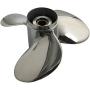 ARKDOZA 3 Balde SS Prop 30-70HP RH Rubber Hub 13 Spline Tooth Stainless Steel Propeller for Mercury Outboards