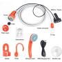 FLYFISH Portable Outdoor Camping Shower,Bidet Handheld Water Sprayer,Two 2200mAh Rechargeable Batteries,Water Pump for Camping, Hiking,Outdoor Travel