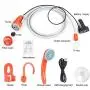 FLYFISH Portable Outdoor Camping Shower,Bidet Handheld Water Sprayer,Two 2200mAh Rechargeable Batteries,Water Pump for Camping, Hiking,Outdoor Travel