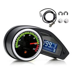 D1M Replace RPS Hawk Digital Speedometer, LCD Motorcycle Odometer, 12000RPM Color Tachometer, Universal Digital Gauges for RPS Hawk 250