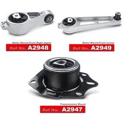 A-Premium Engine Motor and Transmission Mount Compatible with Chrysler PT Cruiser 2001-2010 Neon 2000-2002 Dodge Plymouth L4 2.0L 2.4L Petrol 3-PC Set