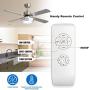 warmiplanet Ceiling Fan with Lights Remote Control, 52 Inch, Brushed Nickel Motor (4-Blades)…