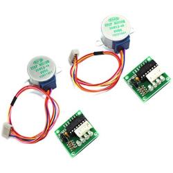 DGZZI 2Set 28BYJ-48 DC 5V Geared Stepper Motor + ULN2003 Driver Test Module Board for Arduino