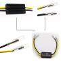 Taiss 4pcs Motorcycle LED Load Resistor Flasher, LED Turn Signal Fix Error Flash Controller Lamp Fault Eliminator.