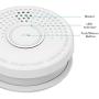 LSHOME 4 Pack Smoke Detector Fire Alarms 9V Battery Operated Photoelectric Smoke Alarms Easy Install Light Sound Warning, Test Button,9V Battery Included Fire Safety Home Hotel(910C-4) (GS528A)
