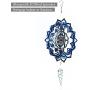 4.5 inch Gazing Ball Spiral Tail, Prefdo Metal Wind Spinner Stabilizer , Crystal Glass Ball Spinning Hanging, Helix Kinetic Silver Twister Garden Decorations(Purple)