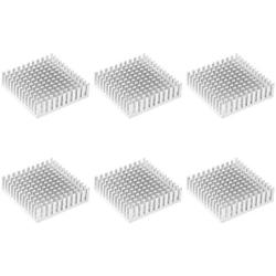 uxcell Electronic Radiator Heatsink for Stepper Motor,3D Printer 40x40x11mm Silver 6pcs