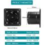 HG POWER 6 Inch Exhaust Fan, 308CFM Through Wall Fan Bathroom Extractor Ventilation Fan Blower Ceiling and Wall Mount for Attic Garage Kitchen Bathroom Windows Fan
