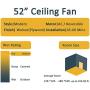 Nocolliny Modern Ceiling Fan 52