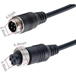 Car Video 4Pin Aviation Extension Cable for CCTV Rearview Camera Car Truck Trailer Camper Bus Motorhome Vehicle Backup Monitor Waterproof Shockproof System 3FT/1M