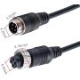 Car Video 4Pin Aviation Extension Cable for CCTV Rearview Camera Car Truck Trailer Camper Bus Motorhome Vehicle Backup Monitor Waterproof Shockproof System 3FT/1M