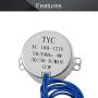 Fielect 2Pcs Synchronous Synchron Motor 50/60Hz AC 110V 30RPM CCW 4W Turntable Motor TYC-50 Motor for Cuptisserie Tumbler Cup Rotator Machince, Horizontal Hole Shaft